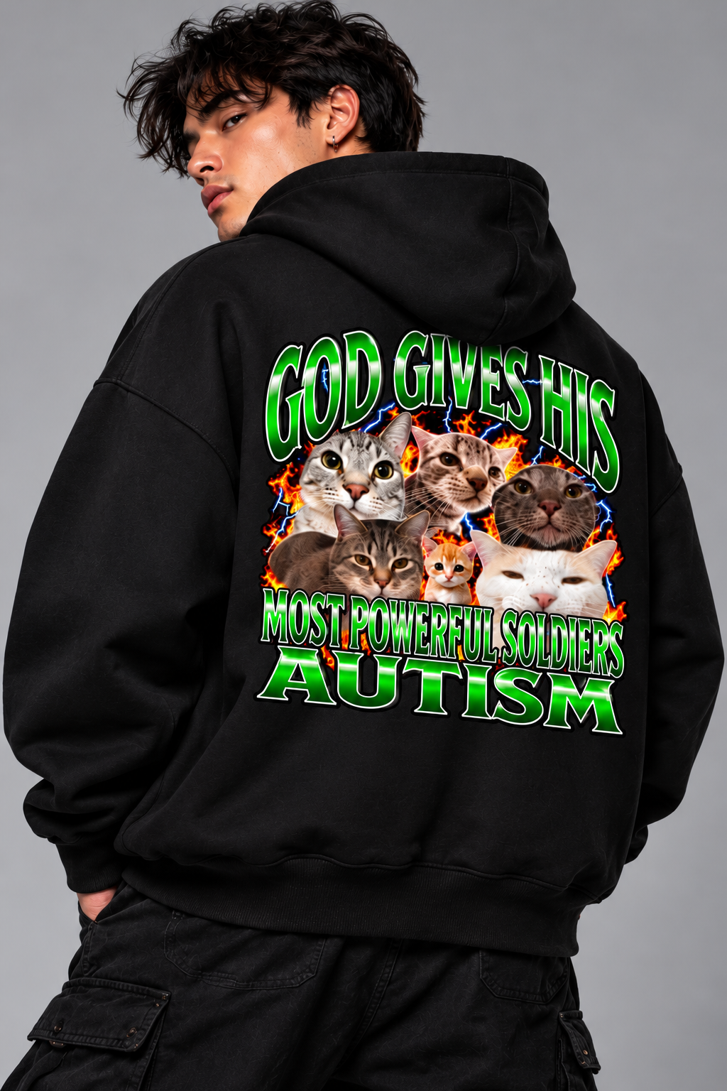 Most Powerful Soldiers Cat Meme Hoodie
